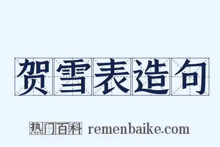 贺雪表造句是什么意思的图片